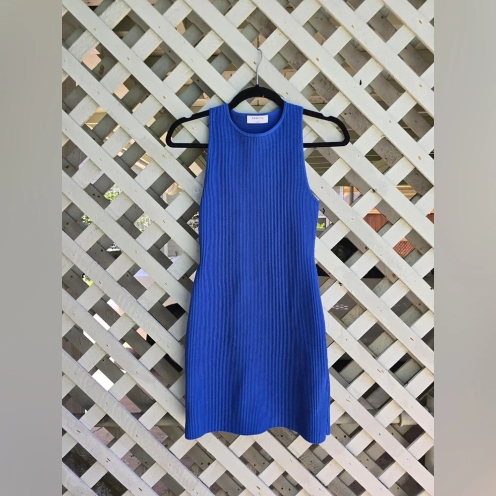 Aritzia Dresses | Aritzia Babaton Sculpt Knit Mini Dress | Color: Blue | Size: S | Jordan551232's Closet
